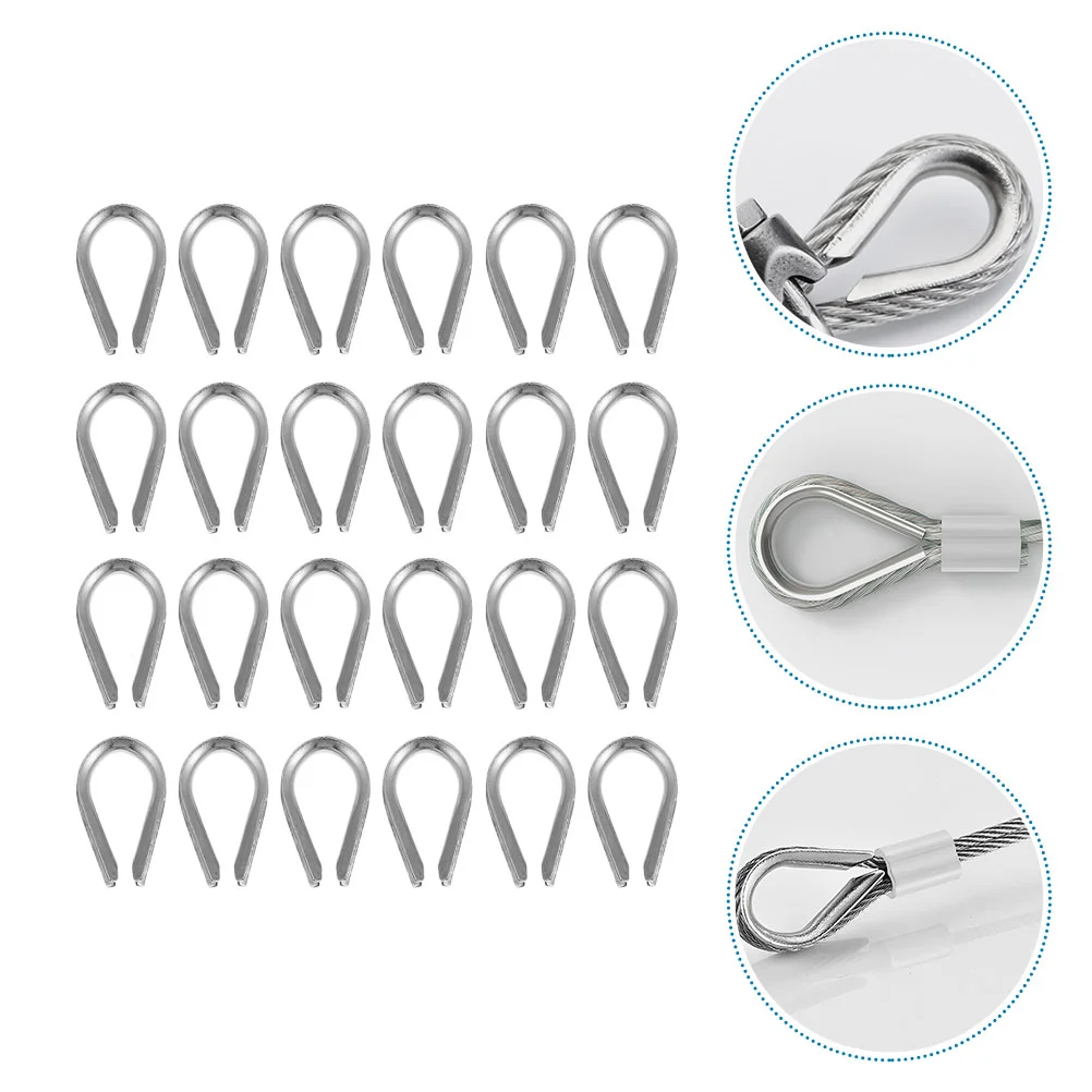 

10pcs Stainless Steel Thimbles Rope Thimble Rigging Attachment Cable Rigging Thimbles