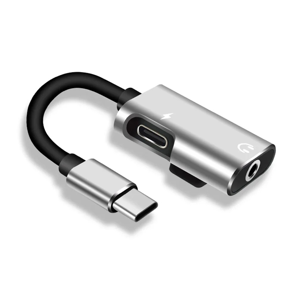 Universal USB-C to 3.5mm Audio Splitter and Charger Adapter