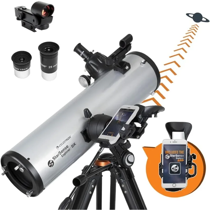 

CELESTRON StarSense Explorer DX 130AZ Smartphone App-Enabled Telescope – Works with StarSense App to Help You Find Stars