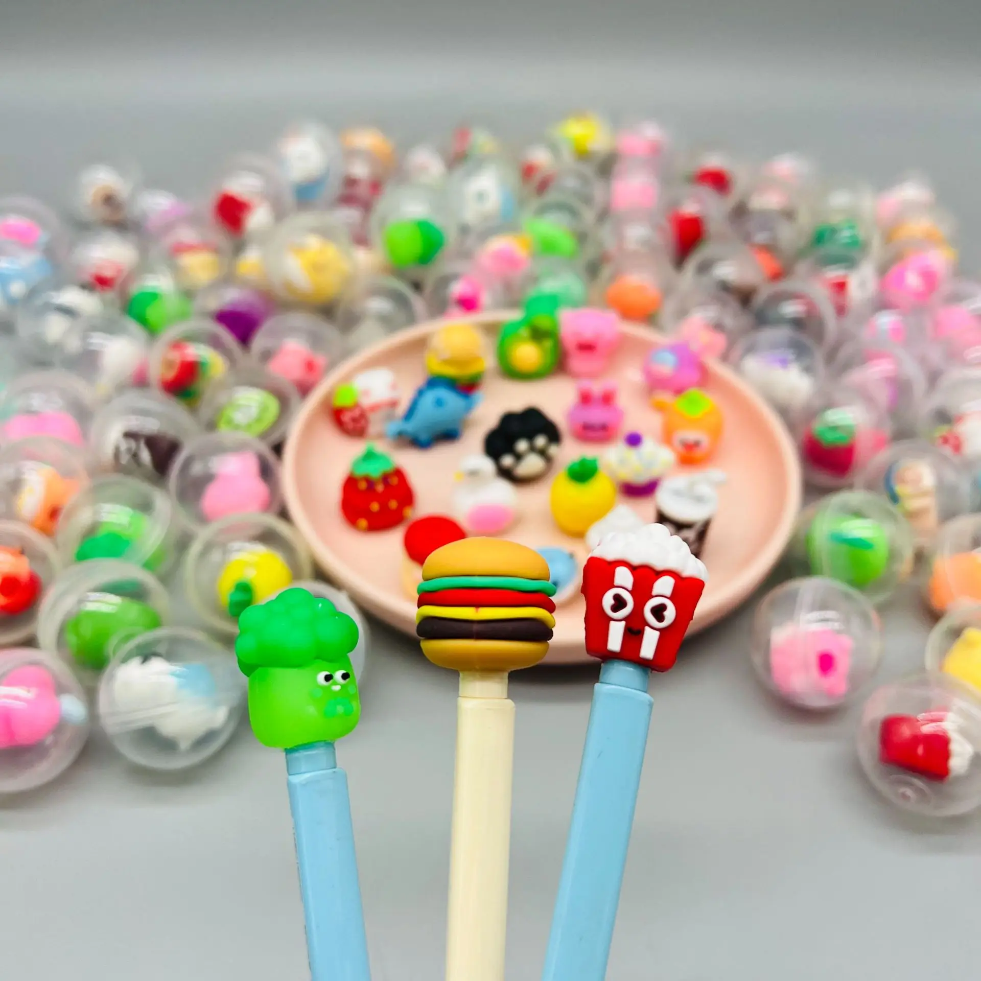 32mm Transparent Twisted Egg for Mini Claw Machine Toys Accessories Cute Animal Plush Dolls for Kids Arcade Crane Machine Gift 2