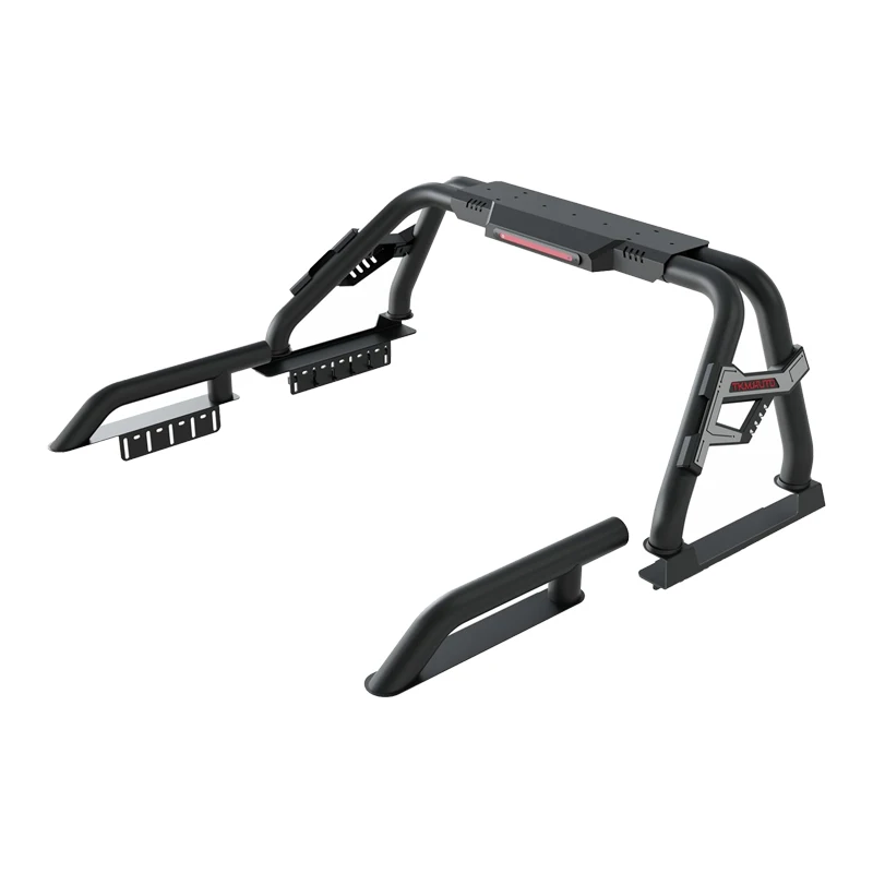 

Hot sale black sport bar roll with side rails for Toyota Tacoma ranger for Jeep Gladiator for Ford Ranger pickup 4x4 auto car
