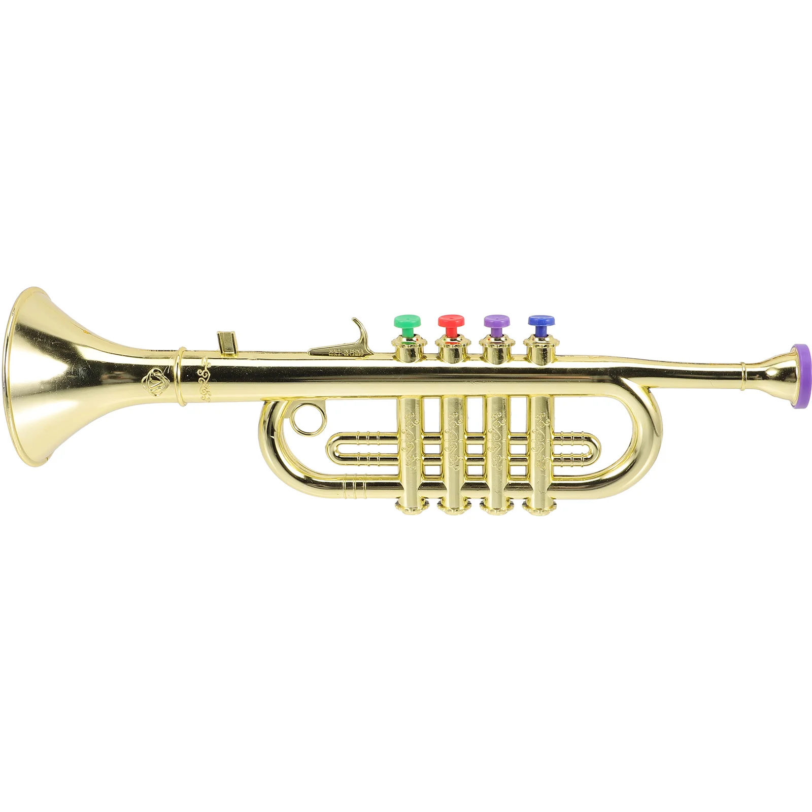 

Kids Simulated Trumpet Toy Educational Trumpet Learning Toy Creative Musical Toy Plastic Trumpet Toy Four-note Trumpet Basic