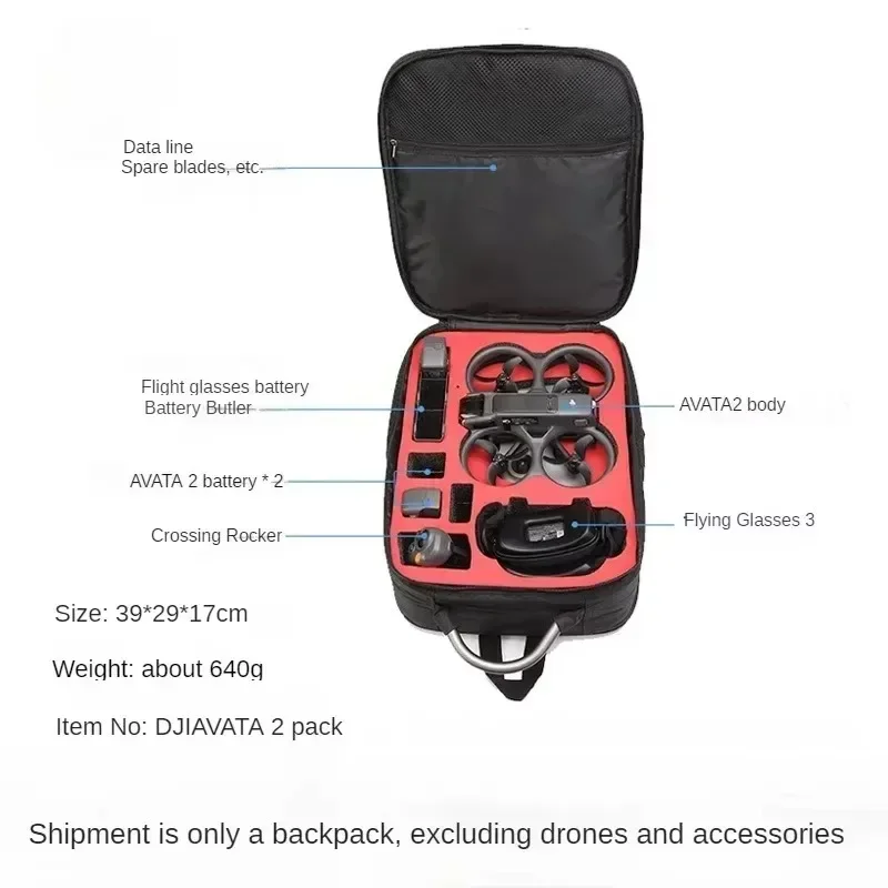 Drone Accessories Storage Bag Case For DJI AVATA 2 Drone Aerial Photography Waterproof Backpack Hand-held Bag Hard Box