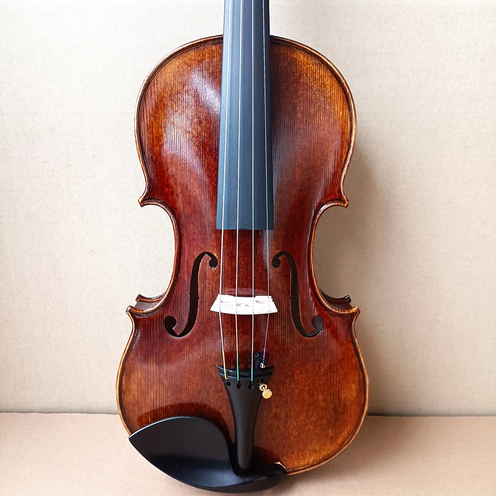 Strong tone! over 20 years tiger patterned maple Handmade violin 4/4 Retro Violin beginner professional Musical Instruments