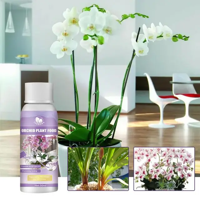Orchidea Műtrágya Folyékony Növényi Élelmiszer Ételek Orchideákhoz És Sav Szerető Szobanövények Elősegíti - Image 2