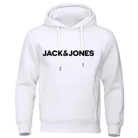 Jack & Jones Sweats à capuche pour hommes et femmes, vêtements de sport imprimés confortables, amples et décontractés à la mode, streetwear 1