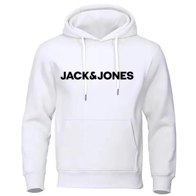 Jack & Jones Sweats à capuche pour hommes et femmes, vêtements de sport imprimés confortables, amples et décontractés à la mode, streetwear 1