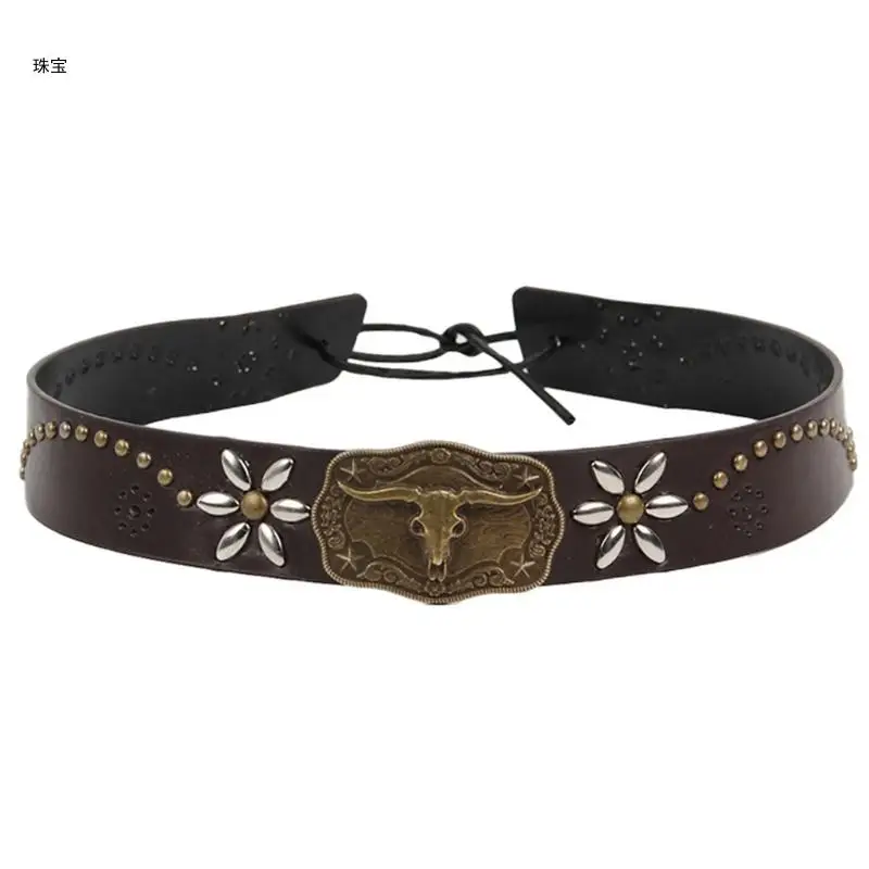 

X5QE Cowboy Hat Belt Decoration for Women Men Hat Band Replacement Ethnic Decorative Band for Party Bohemian PanamaHat Bands