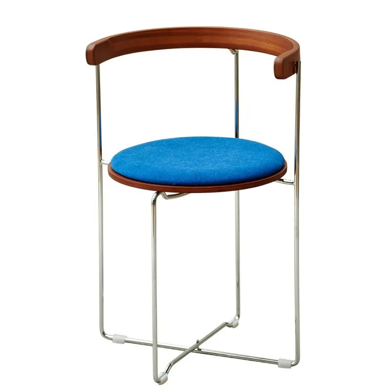 Realife Nordic Folding Chair Vintage Solid Wood Soft Pack Dining Chair Home Leisure Armchair Modern Minimalist Living Room