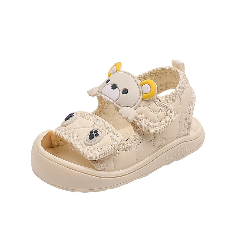 Toddler Sandals Summer Baby Beach Shoes Cute Cartoon Bear Infant Sandals Protect-toe Unisex Baby Boy Girl kids shoes kids sandals baby sandals sandals and clogs