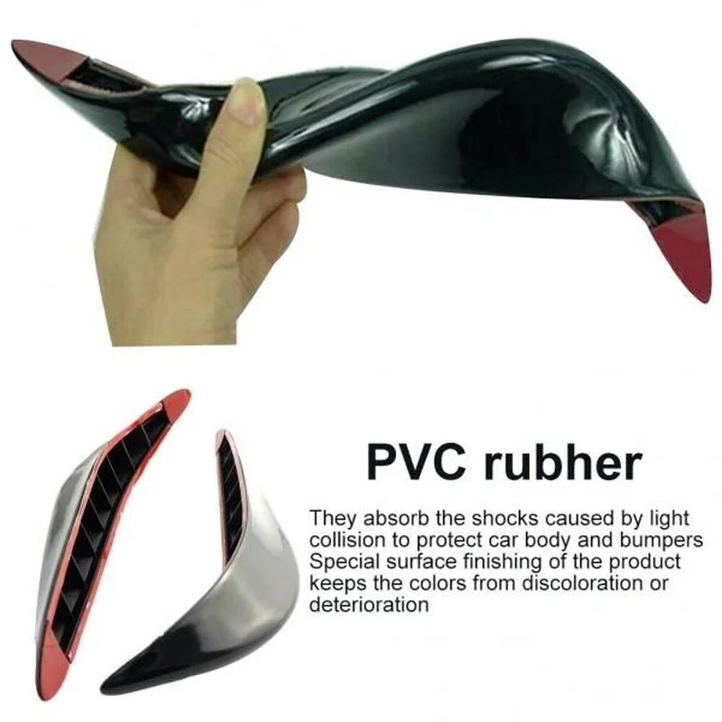 2Pcs Auto Car Front Rear Bumper Corner Guard Cover Anti-collision Strip Anti-Scratch Protector Decorative Modeling Accessories bumper corner protector,car bumper protector