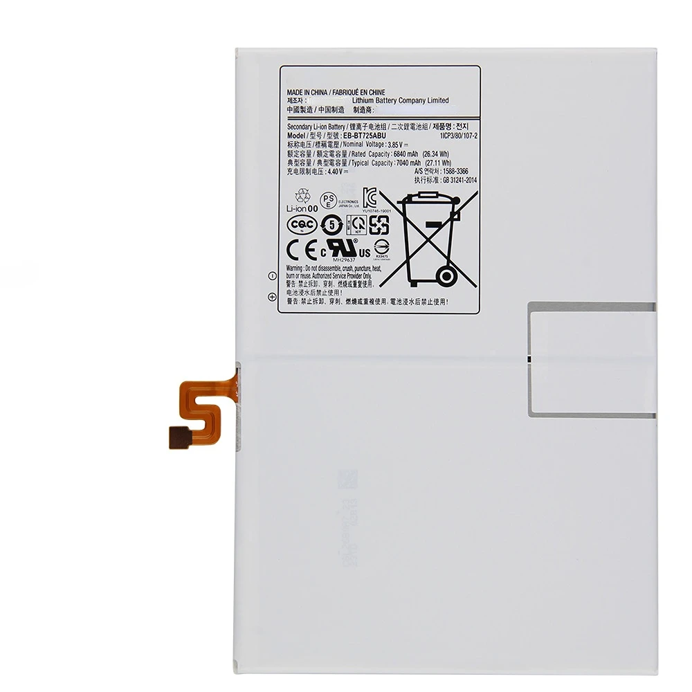 Replacement Battery For Samsung Galaxy Tab S5e T725C T720 S6 Lite SM-P610 P615C Rechargeable Tablet Batetry EB-BT725ABU 7040mAh