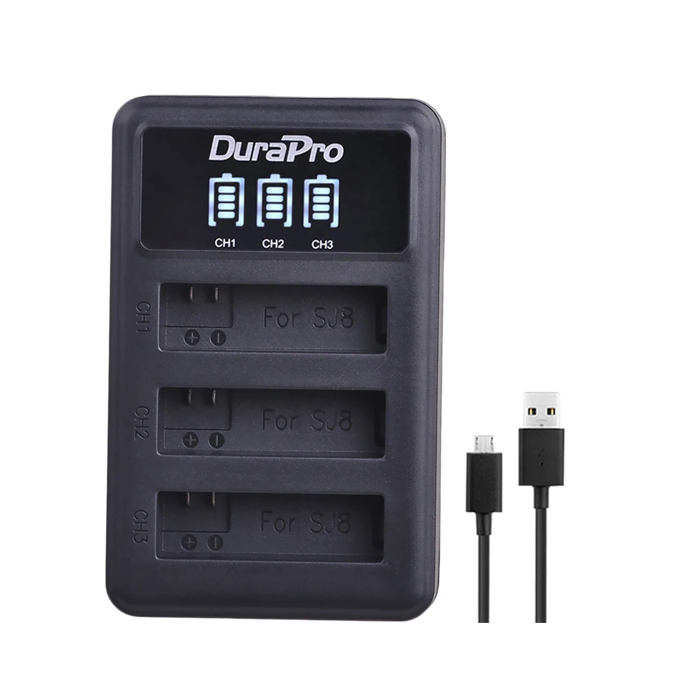 Action Camera Battery DuraPro 1200mAh SJ8 Battery + Charger