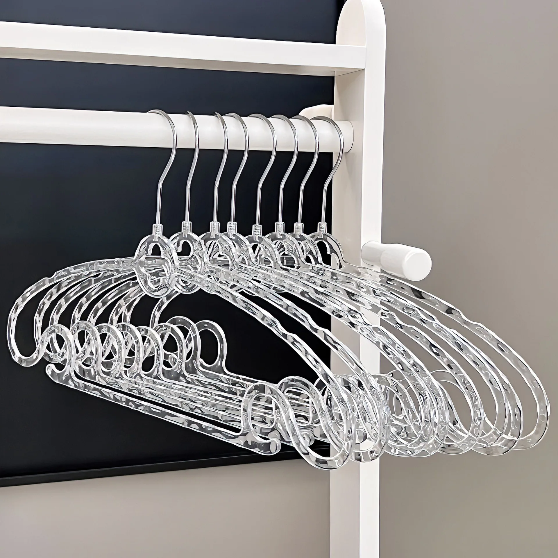 Acrylic Clothes Hangers,Household Non-slip and Non-Marking Drying Rack for Shirts Camisole,Invisible Space Saving Hanger,5 Pack 2