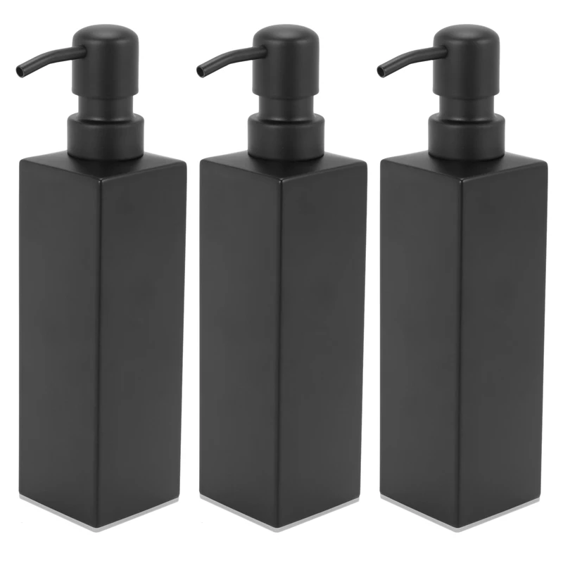 

3X New Stainless Steel Handmade Black Liquid Soap Dispenser Bathroom Accessories Kitchen Hardware Convenient Modern