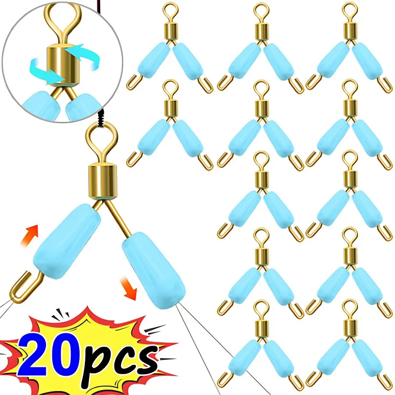 

High-quality Fishing Tackle Connector Copper Quick Hook Divider Goods for Fishing Three-fork Wire Clamp Clamp Fishing Tools