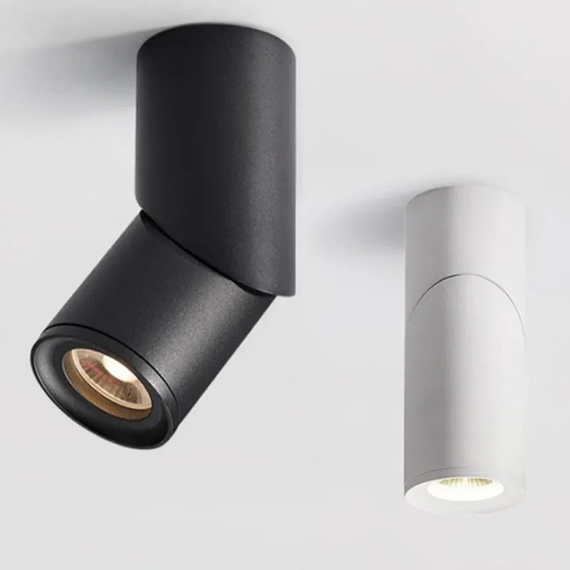 Приглушаемые вращасветодиодный светодиодные светильники 7W9W12W15W COB, светодиодная настенная лампа, 110-220 В переменного тока, теплое и холодное белое комнатное освещение