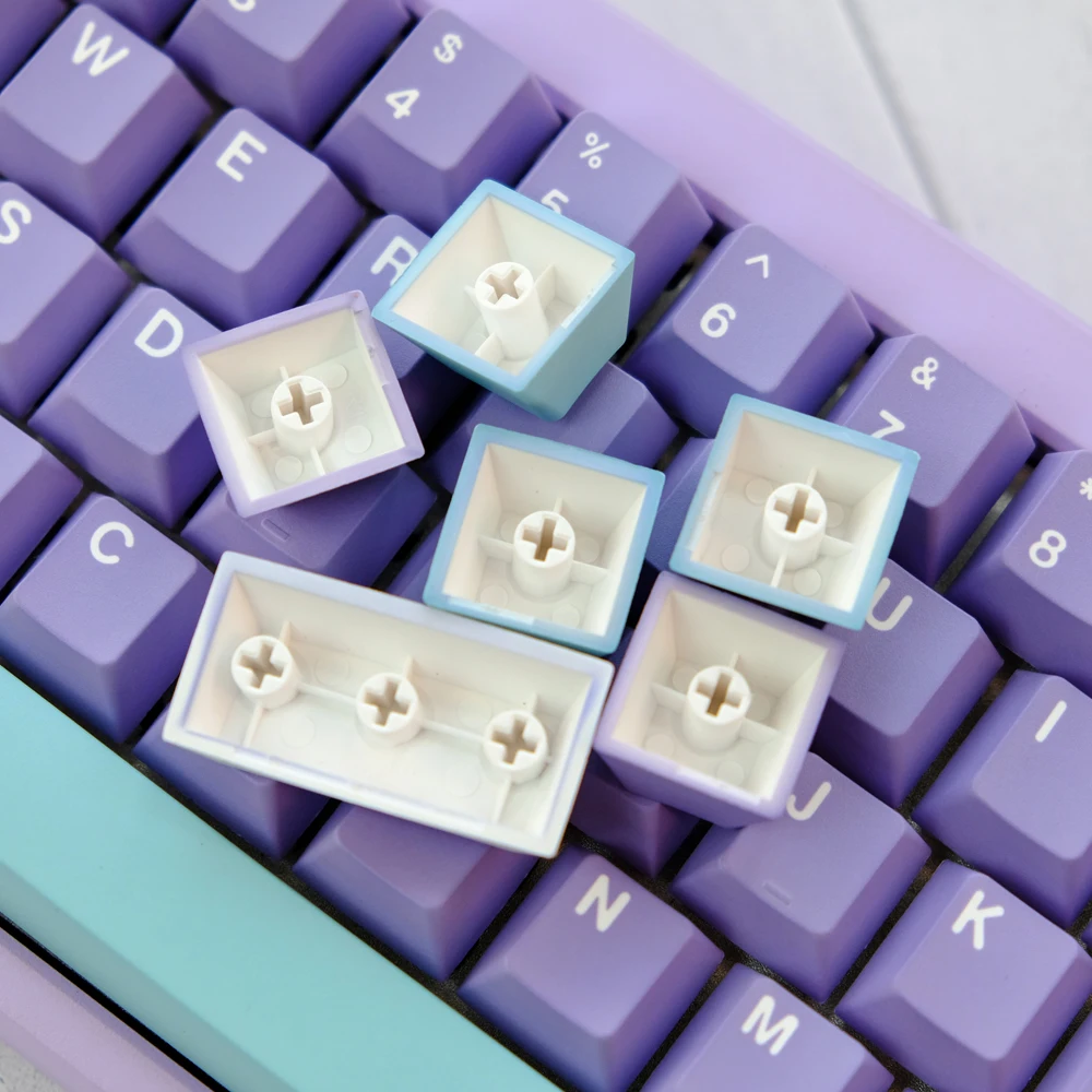 昇華型メカニカルキーボード用キー,129キー,Gmk,紫,ロシア語