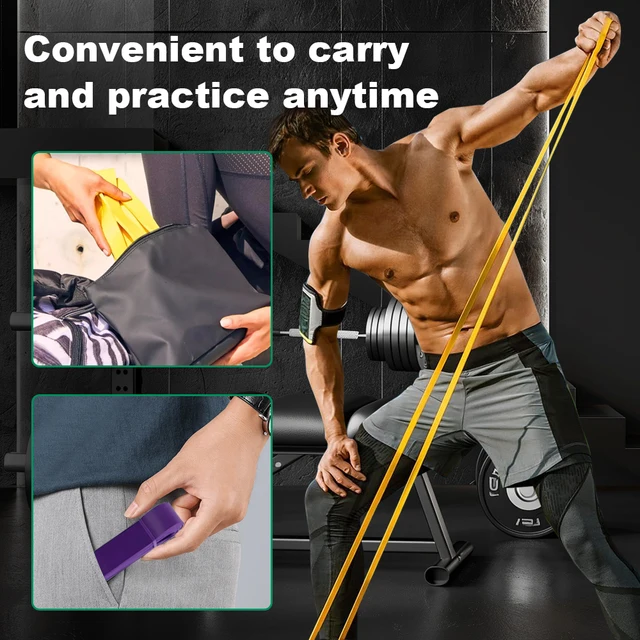 Banda de resistencia para Fitness de 5 ~ 120 libras, entrenamiento de agilidad de boxeo, equipo de gimnasio, accesorios de Yoga y Pilates, banda de goma para gimnasio en casa - Image 3