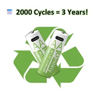Batterie AA 1,5 V 13600 mAh USB-C rechargeable, batterie au lithium à charge rapide avec câble gratuit, plus de 2000 cycles pour appareils photo, jouets, souris 6