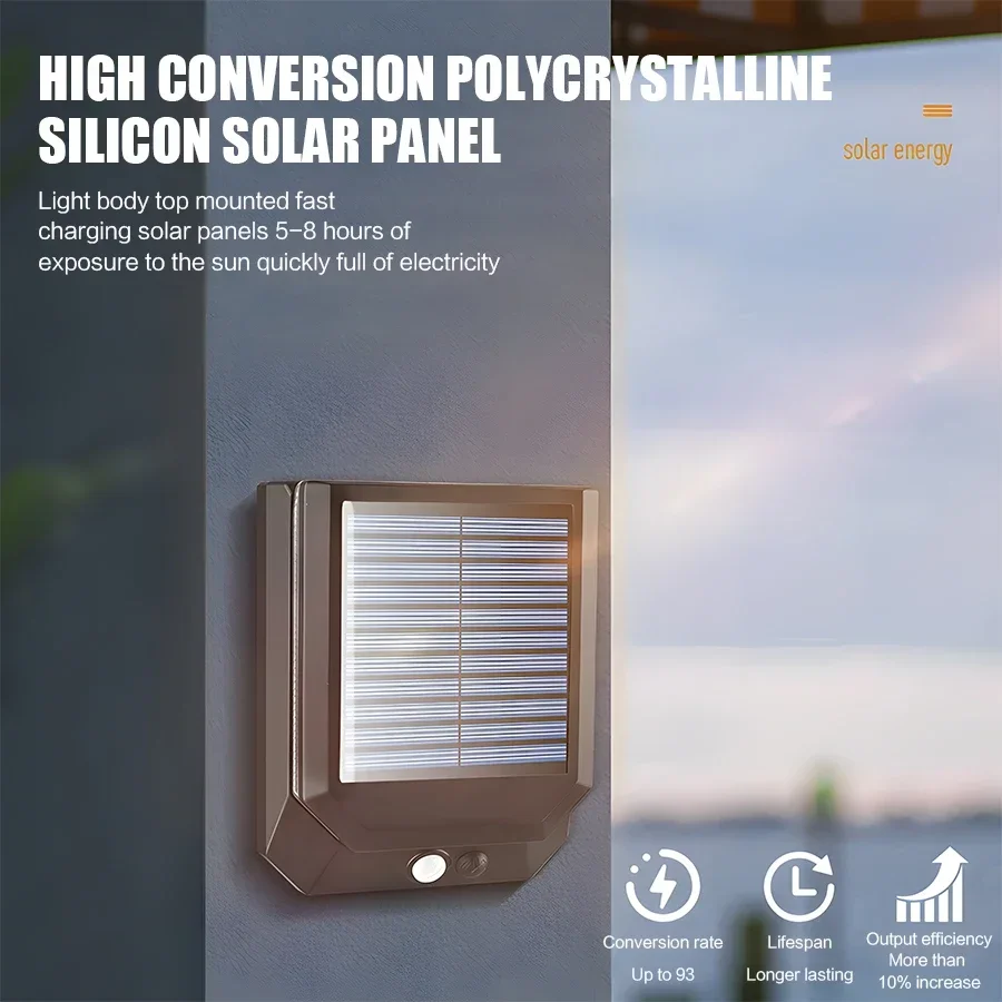 Solar Light 120&deg; Foldable LED Outdoor Wall Lamp Motion Sensor Remote Control 3 Modes Street Light Garden Decoration Lamp