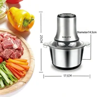 Hachoir à viande électrique multifonction 800W 3L, robot culinaire, broyeur de cuisine en acier inoxydable, hachoir à légumes, trancheur, maison 6