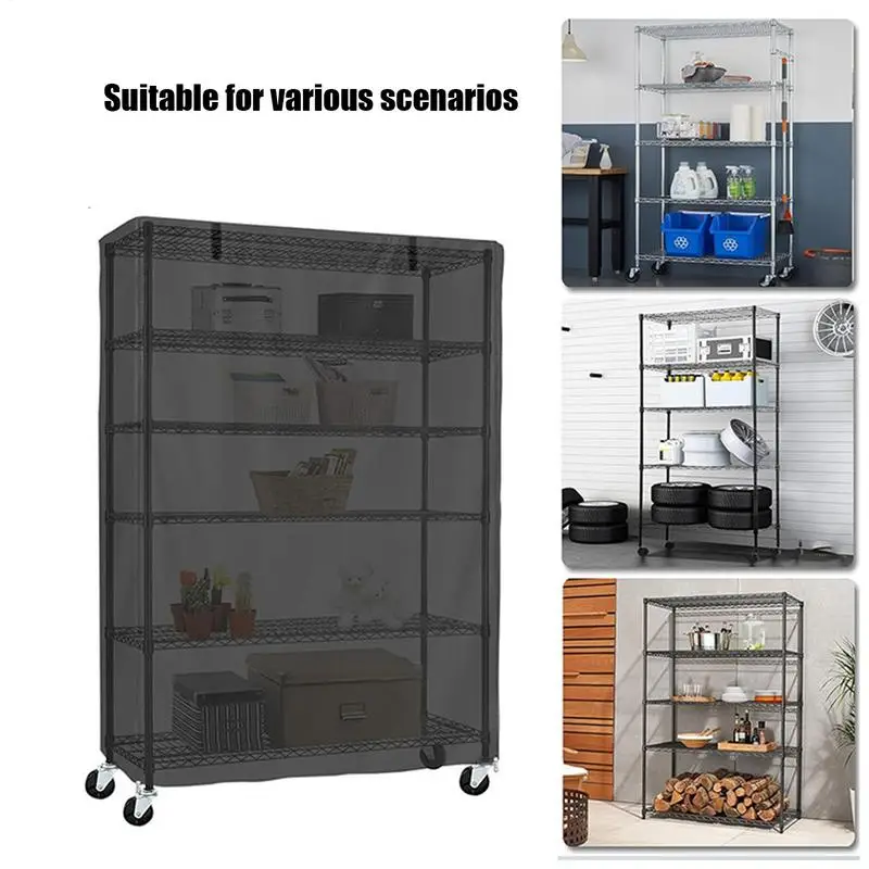 Waterproof Shelf Cover 91x45x182cm Oxford Cloth Display Rack Cover Dustproof Storage Wire Rack Covers Patio Furniture Protector