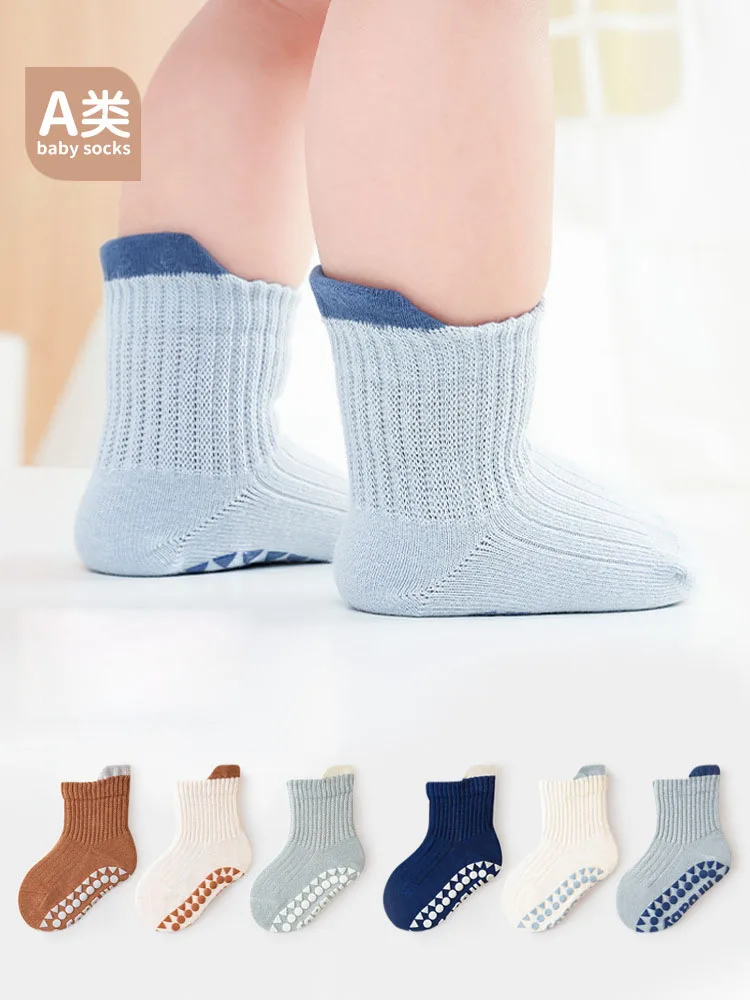 

3Pairs/Lot Baby Boy Socks Spring Summer Non Slip Kids Indoor Floor Socks Newborn Toddler Cotton Socks for 0-5Years Girls