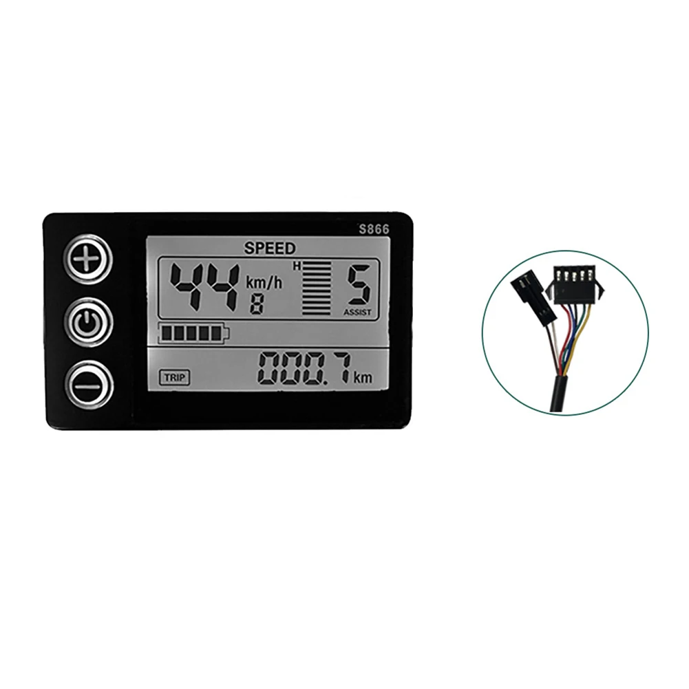 24/36/48V Electric Bike Scooter LCD Panel Meter Display EBike Conversion