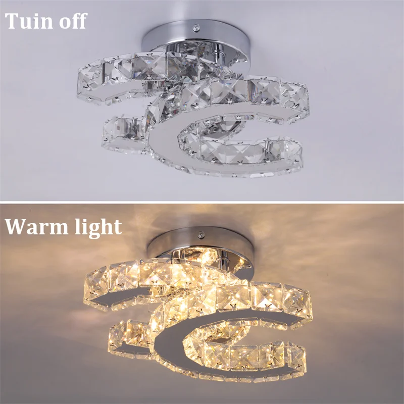 Modern Crystal Led Chandeliers Lighting For Bedroom Lustre Corridor Cloakroom Ceiling Lamp Luminaire For Dining Room Pendant