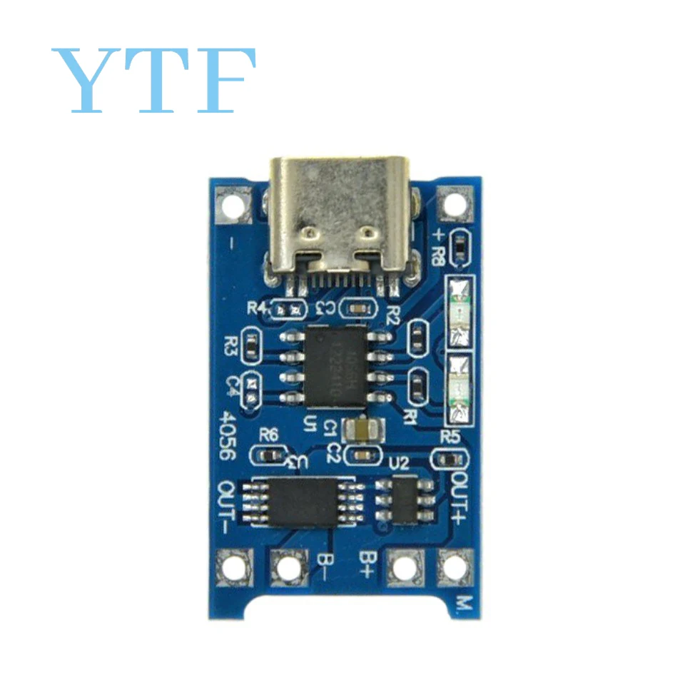 10/100pcs 5V 1A ����ũ�� USB 18650 ����-c ��Ƭ ���͸� ���� ���� ������ ��� + ��ȣ TP4056 18650 �� ���� ���