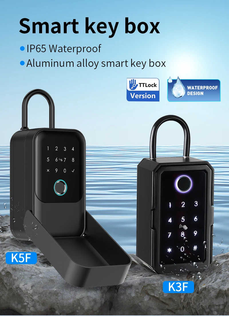 Key Safe TTlock Fingerprint Bluetooth Wifi Digital Key Box App Remote Unlock Wal