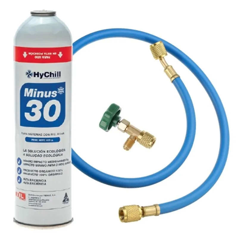 Ecofriendly refrigerant Gas MINUS 30 R12R134A + hose load 1/4 & 1/4