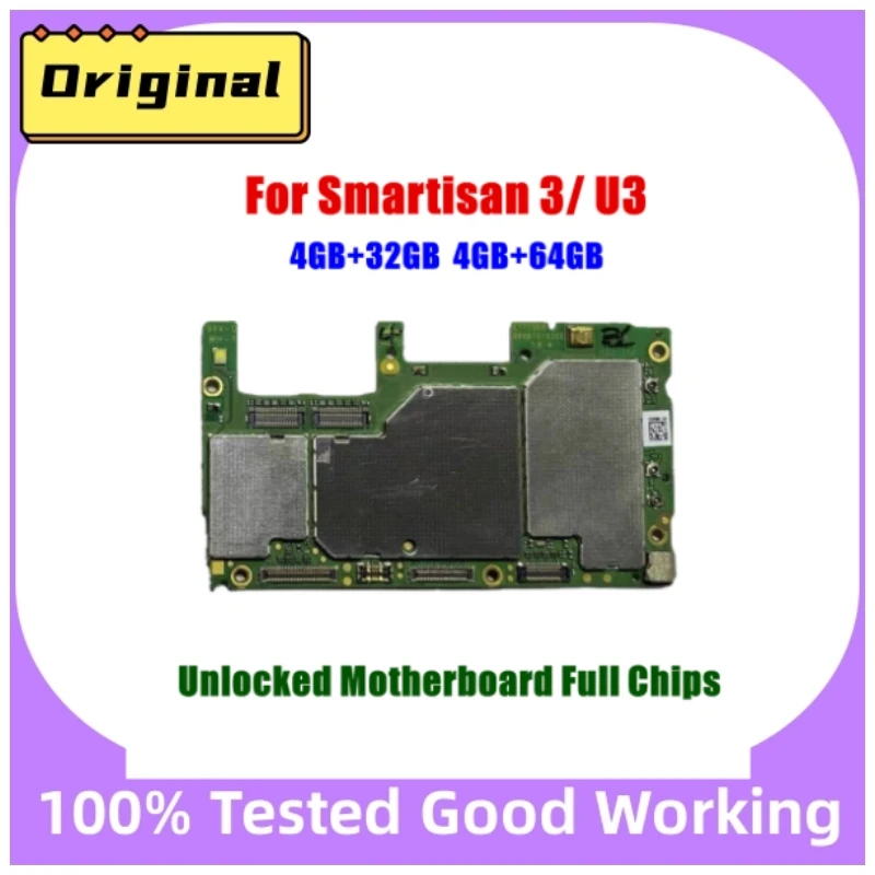 

Unlocked Main Mobile Board Mainboard Motherboard With Chips Circuits Flex Cable For Smartisan 3 U3