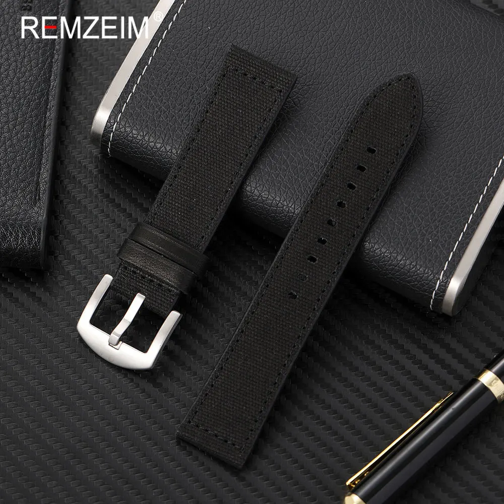 Unisex Durable Nylon Canvas Vintage Casual Watchband Bracelet