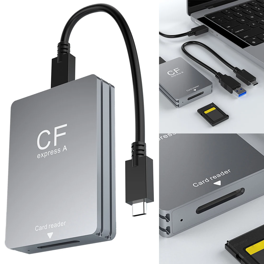 USB C-USB C/USB A 케이블이 포함된 CFexpress 타입 A 카드 리더기 CFexpress 리더기는 SLR용 안드로이드/Windows/OS를 지원합니다.