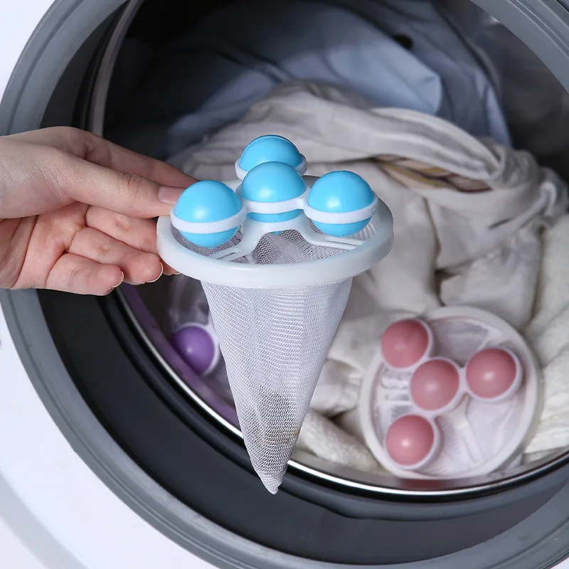 3Pcs/Set Washing Machine Filter Hair Lint Catcher Remove Dirt Laundry Ball Clothes Anti-Winding Cleaning Tool Household Products