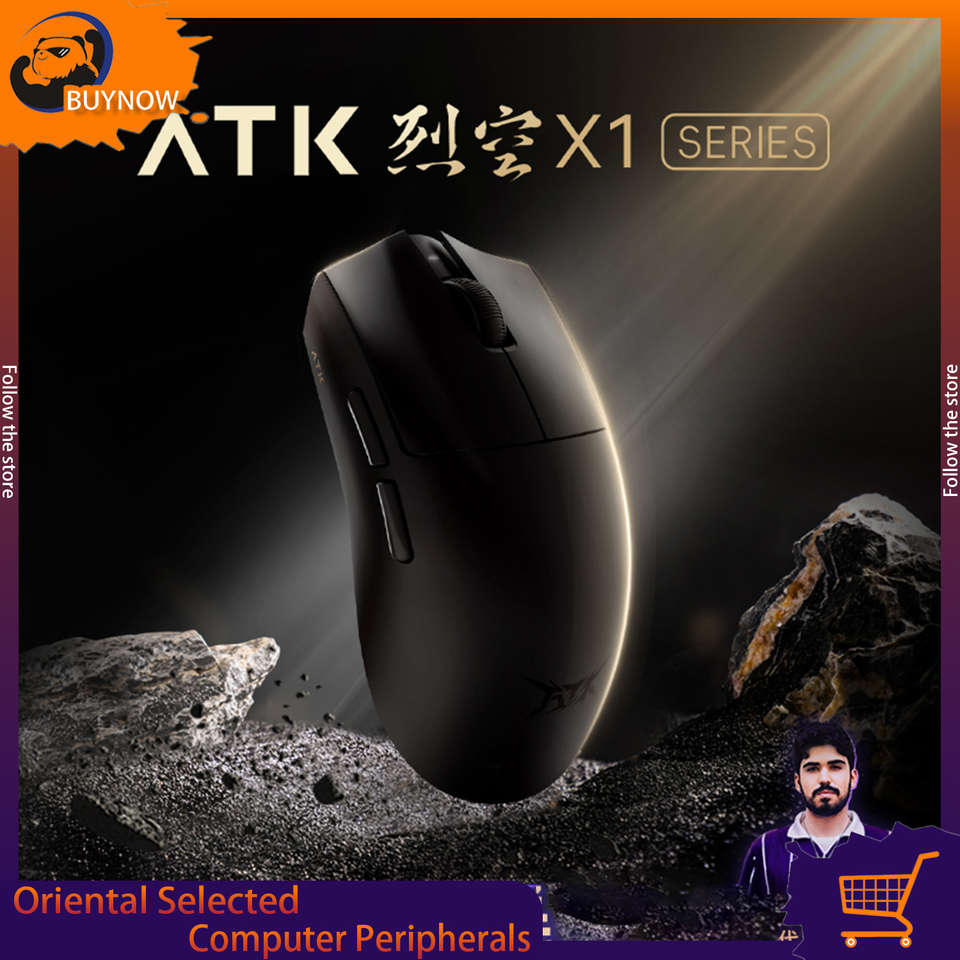 ATK Blazing Sky X1 Mouse Gamer Wireless 3Mode 8K Low Latency Lightweight FPS Liekong E-sports Gaming Mouse Custom Pc Accessories