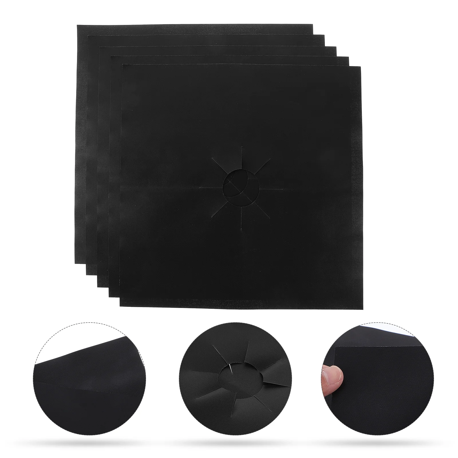 

5pcs Reusable Gas Cooker Liner Gas Stove Burner Covers Gas Range Stove Mat
