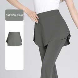 Elegant Black Ballet Tutu Skirt for Women - Side Split Dancewear (Dark Grey)