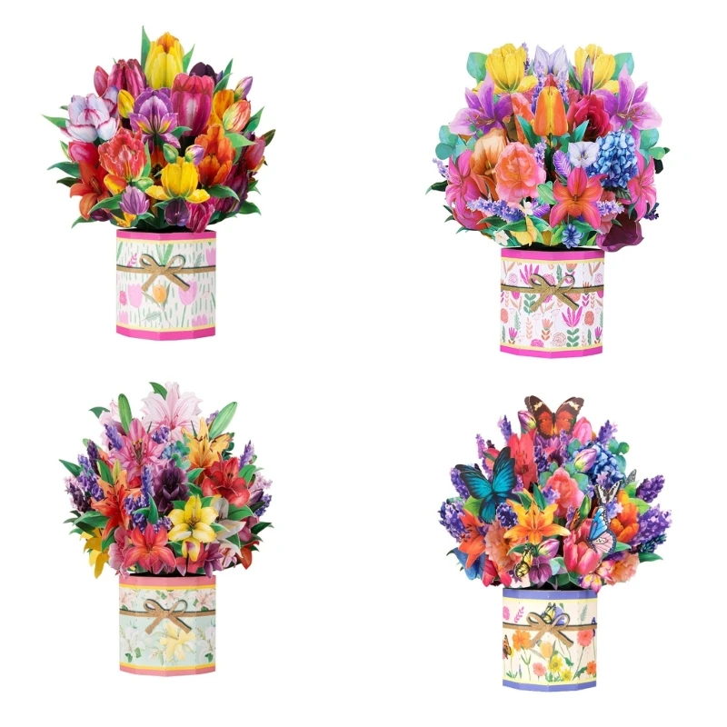 

3D цветочные поздравительные открытки Уникальный фестивальный подарок 3D благословляющая открытка Праздничная поздравительная с