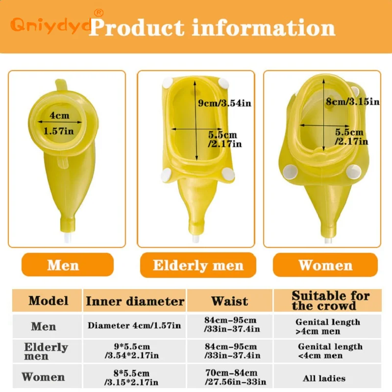 Urinal Collector Portable Reusable for Male and Female Urine Bag Urinal Urinary Incontinence Care urine collection bag
