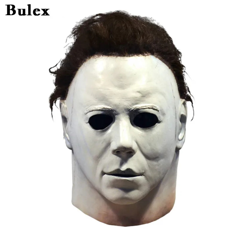 

Bulex Halloween 1978 Michael Myers Mask Horror Cosplay Costume Latex Masks Halloween Props for Adult White High Quality