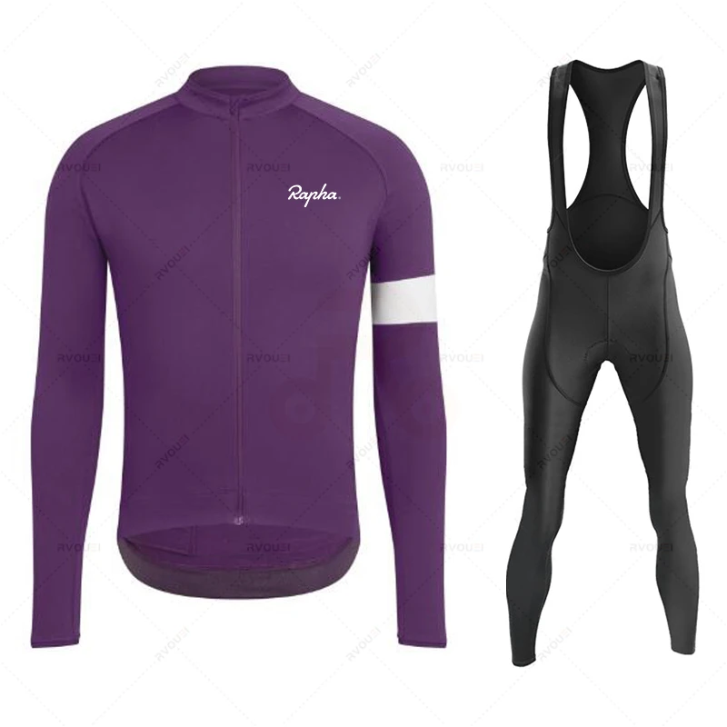 사이클링바지 2023 Rapha 남성용 가을 자전거 의류 세트, MTB 자전거 긴소매 저지와 바지, 사이클링 의류