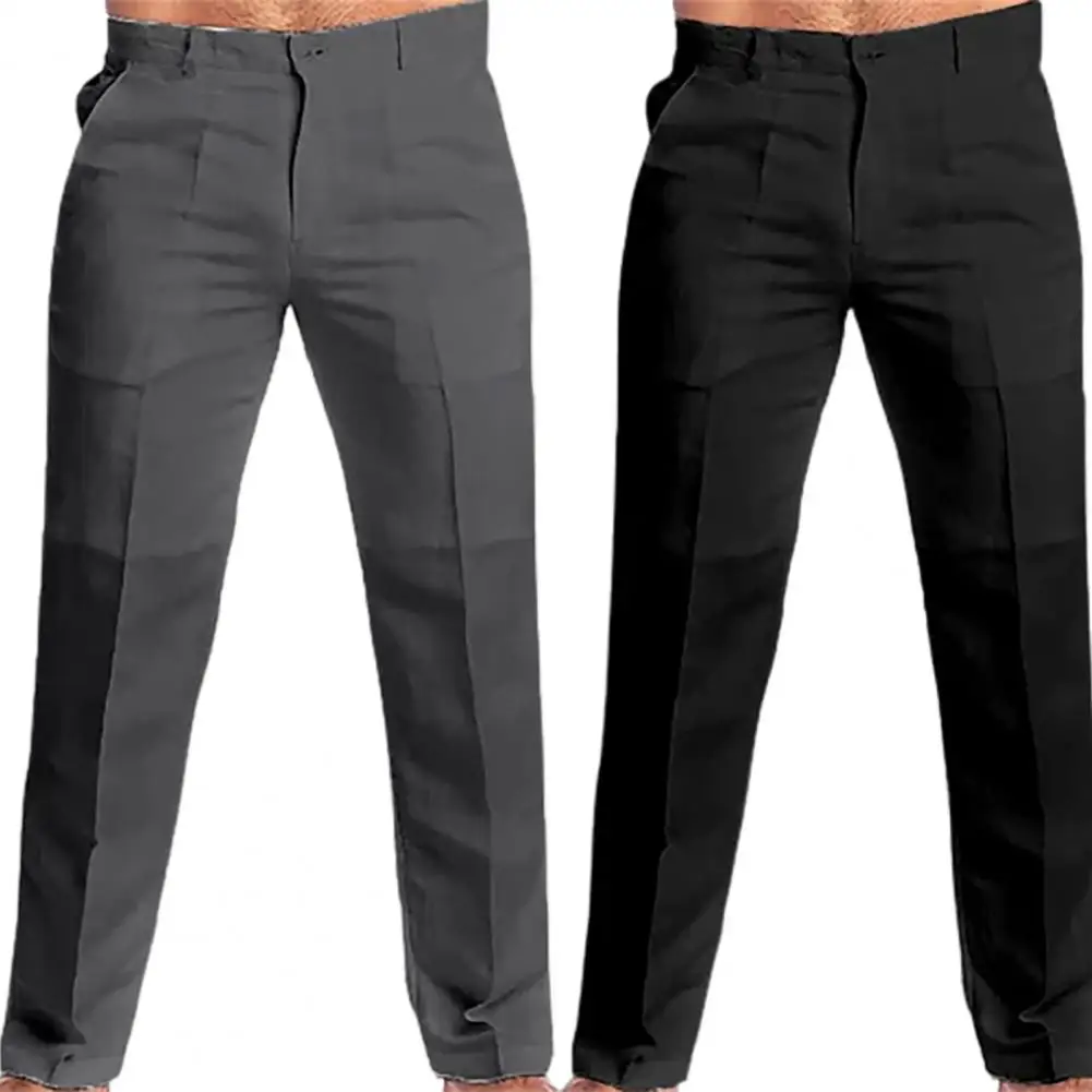 2023 Men's Stand Pocket Casual Linen Pants Solid White Gray Trouser Plus Size 3xl Mens Elegant Fashion Sweatpants Men Streetwear 4