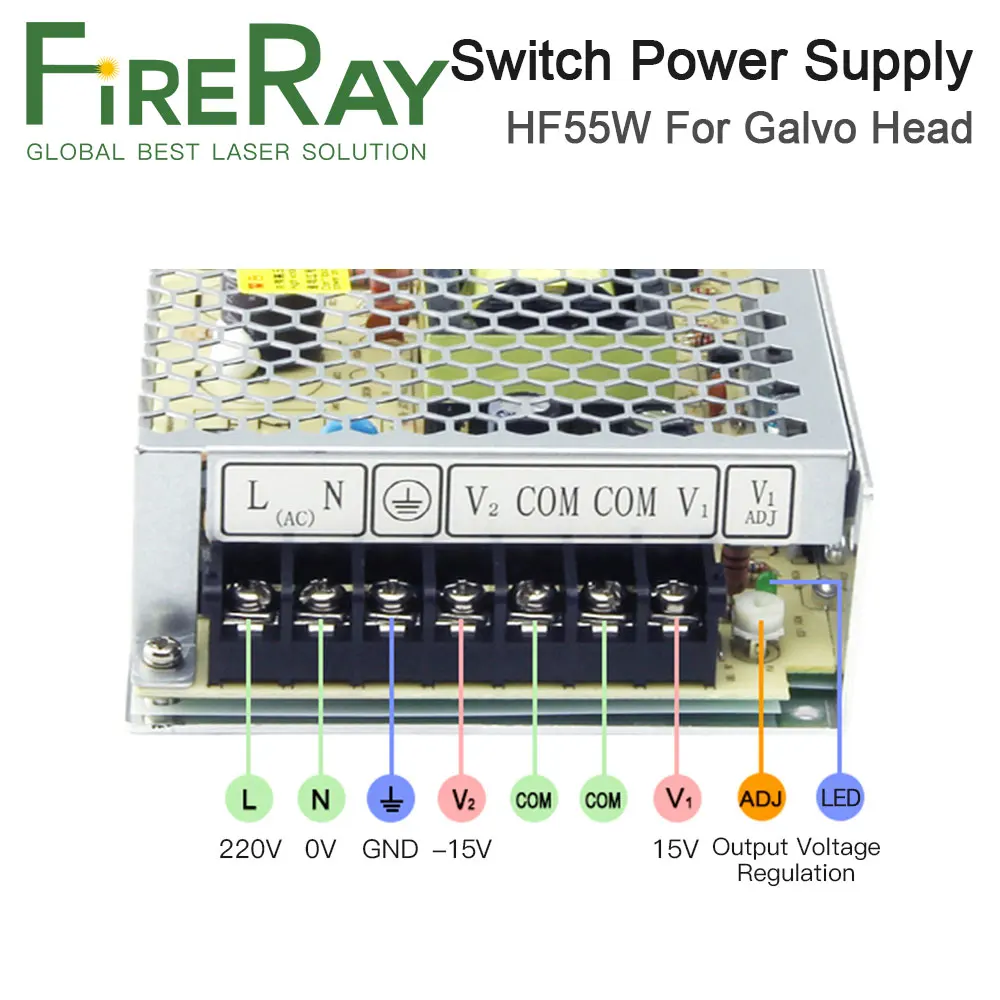 fireray switch fonte de alimentacao daul saida para cabeca do laser galvo conjunto maquina marcacao laser 03