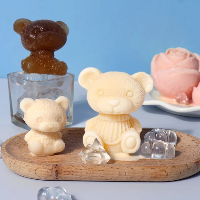 Teddy Bear Ice Mold Silicone Dog Chocolate Moulds Cartoon Cat Candy Maker -  AliExpress