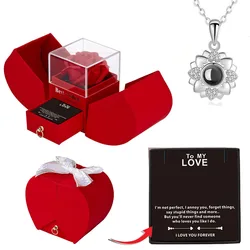 Elegant Flower Gift Box for Special Occasions - Perfect for Mothers, Girlfriends, Bridesmaids, and Loved Ones (Red style 6)