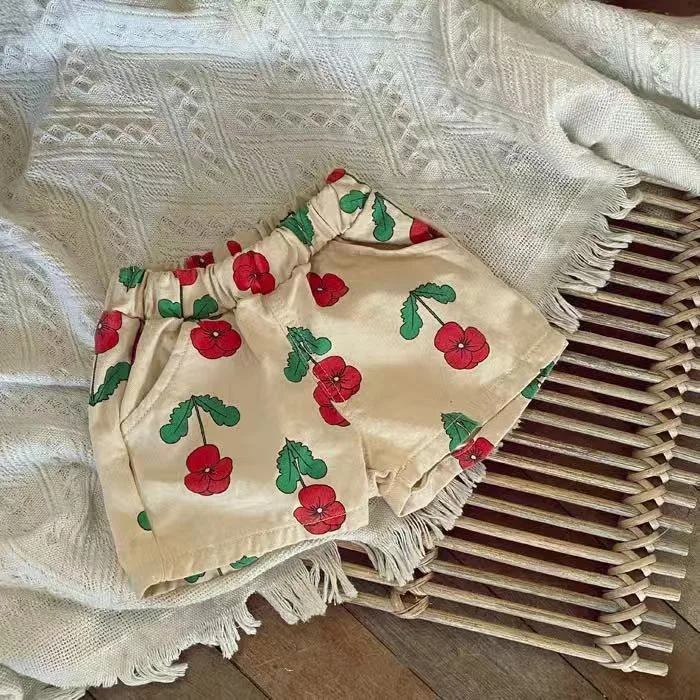 Baby Shorts New Baby Summer Shorts Fashion Flower Print Girls Shorts Cotton Infant Boy Short Pants Baby Cute Toddler Clothes