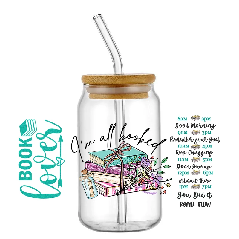 Teacher Transfers Stickers Cup Decals,Teacher's Life Pattern cup wrap Ready to Apply, Permanent Adhesive, No Heat Nee